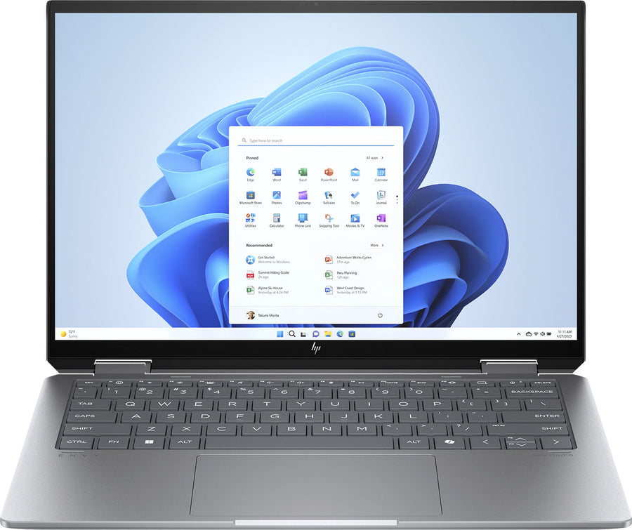 HP - Envy 2-in-1 14" Wide Ultra XGA Touch-Screen Laptop - Intel Core Ultra 7 - 16GB Memory - 1TB SSD - Meteor Silver_0