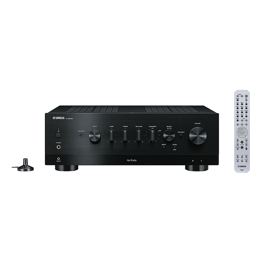 Yamaha - Bluetooth 240-Watt-Continuous-Power 2.0-Channel Network Stereo Receiver with Remote, R-N800A - Black_0