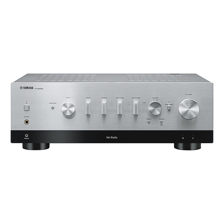 Yamaha - Bluetooth 240-Watt-Continuous-Power 2.0-Channel Network Stereo Receiver with Remote, R-N800A - Silver_4