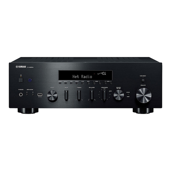 Yamaha - Bluetooth 120-Watt-Continuous-Power 2.0-Channel Network Stereo Receiver with Remote, R-N600A - Black_4