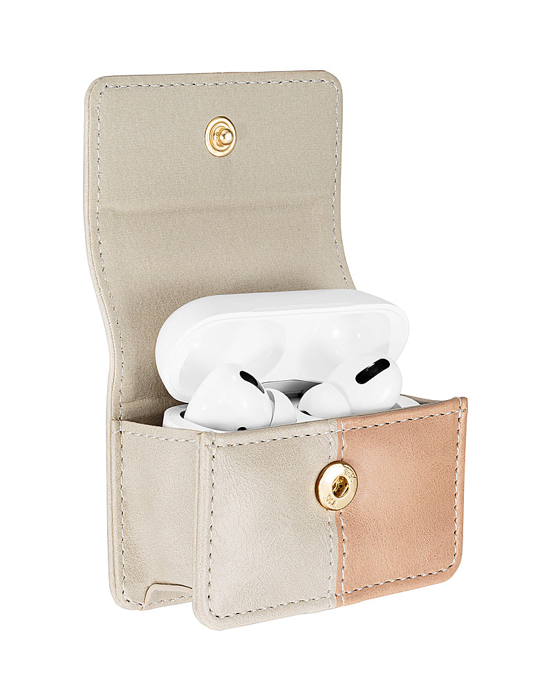 WITHit - Anne Klein - Faux Leather Keychain Case for Apple AirPods Pro - Blush/Cream_2
