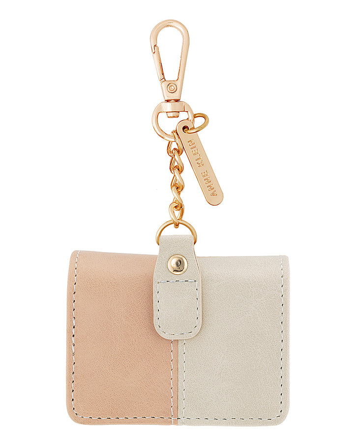 WITHit - Anne Klein - Faux Leather Keychain Case for Apple AirPods Pro - Blush/Cream_1