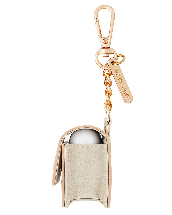 WITHit - Anne Klein - Faux Leather Keychain Case for Apple AirPods Pro - Blush/Cream_3