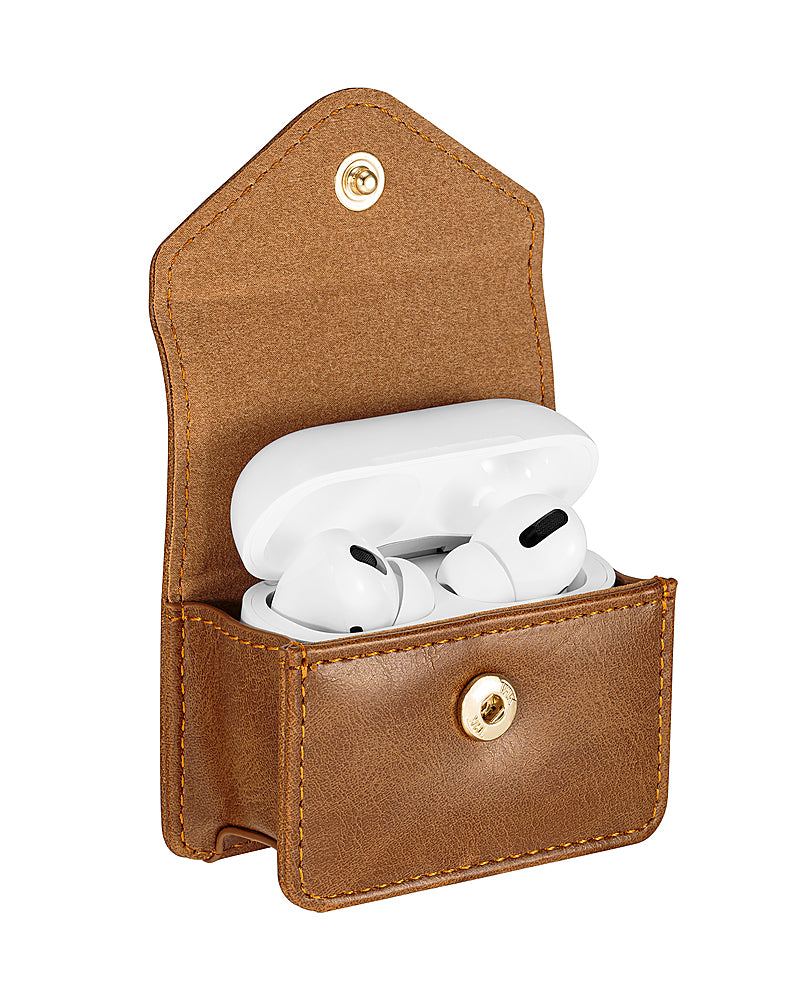 WITHit - Anne Klein - Faux Leather Case with Clip for Apple AirPods Pro - Brown/Gold_2