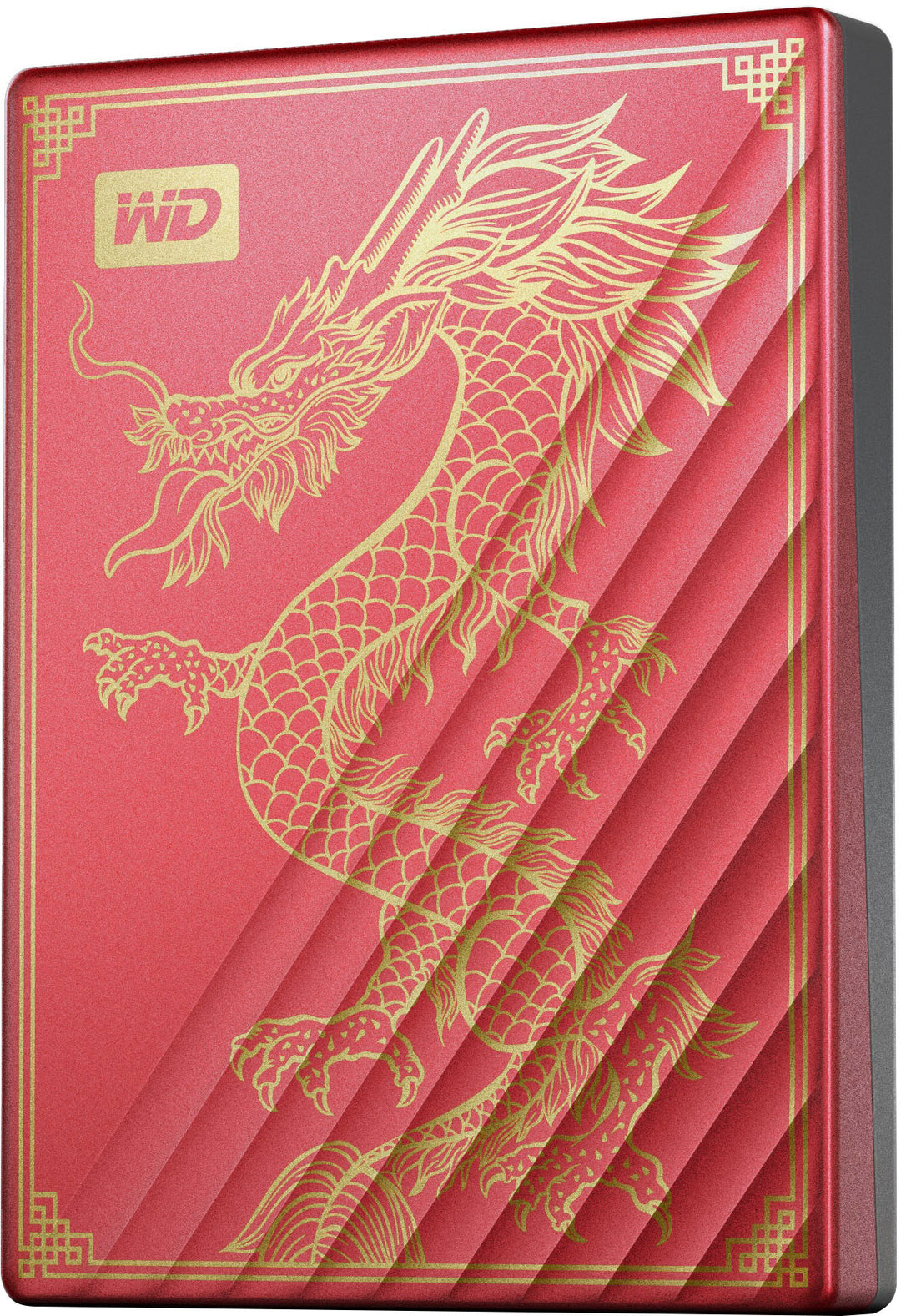 WD - My Passport Ultra Limited Edition Dragon 2TB External USB-C Portable Hard Drive - Red_1