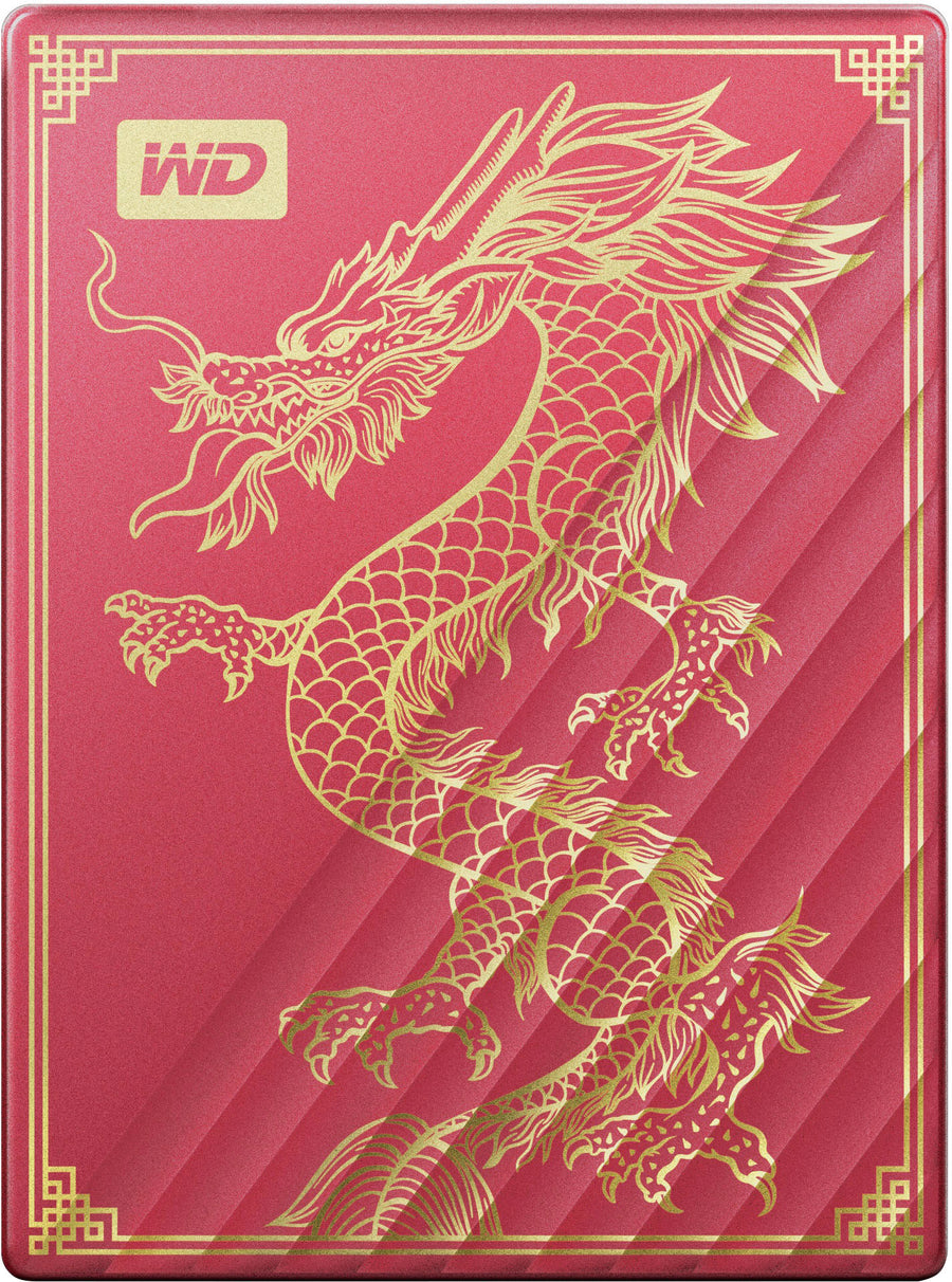 WD - My Passport Ultra Limited Edition Dragon 2TB External USB-C Portable Hard Drive - Red_0