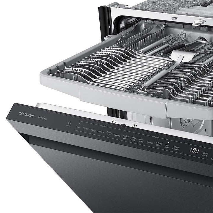 Samsung - 24” Top Control Smart Built-In Stainless Steel Tub Dishwasher with 3rd Rack, StormWash, 46 dBA - Fingerprint Resistant Matte Black_2
