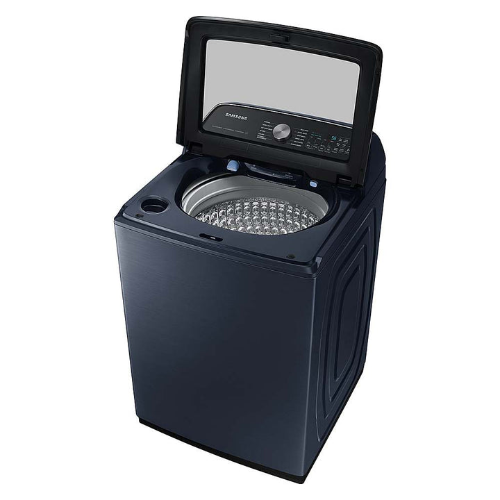 Samsung - 5.4 Cu. Ft. High-Efficiency Smart Top Load Washer with Pet Care Solution - Brushed Navy_8