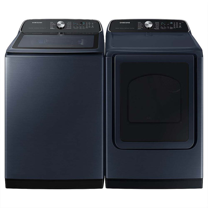 Samsung - 5.4 Cu. Ft. High-Efficiency Smart Top Load Washer with Pet Care Solution - Brushed Navy_2