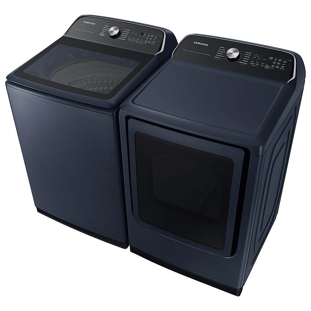 Samsung - 5.4 Cu. Ft. High-Efficiency Smart Top Load Washer with Pet Care Solution - Brushed Navy_1