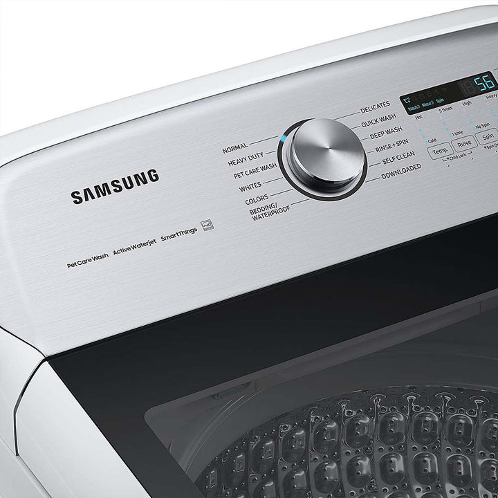 Samsung - 5.4 Cu. Ft. High-Efficiency Smart Top Load Washer with Pet Care Solution - White_3