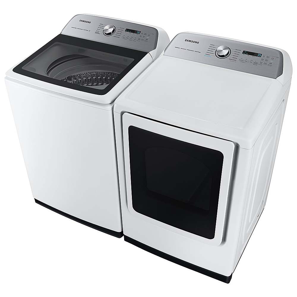 Samsung - 5.4 Cu. Ft. High-Efficiency Smart Top Load Washer with Pet Care Solution - White_1