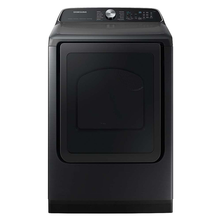 Samsung - 7.4 Cu. Ft. Smart Electric Dryer with Steam Sanitize+ - Black_0