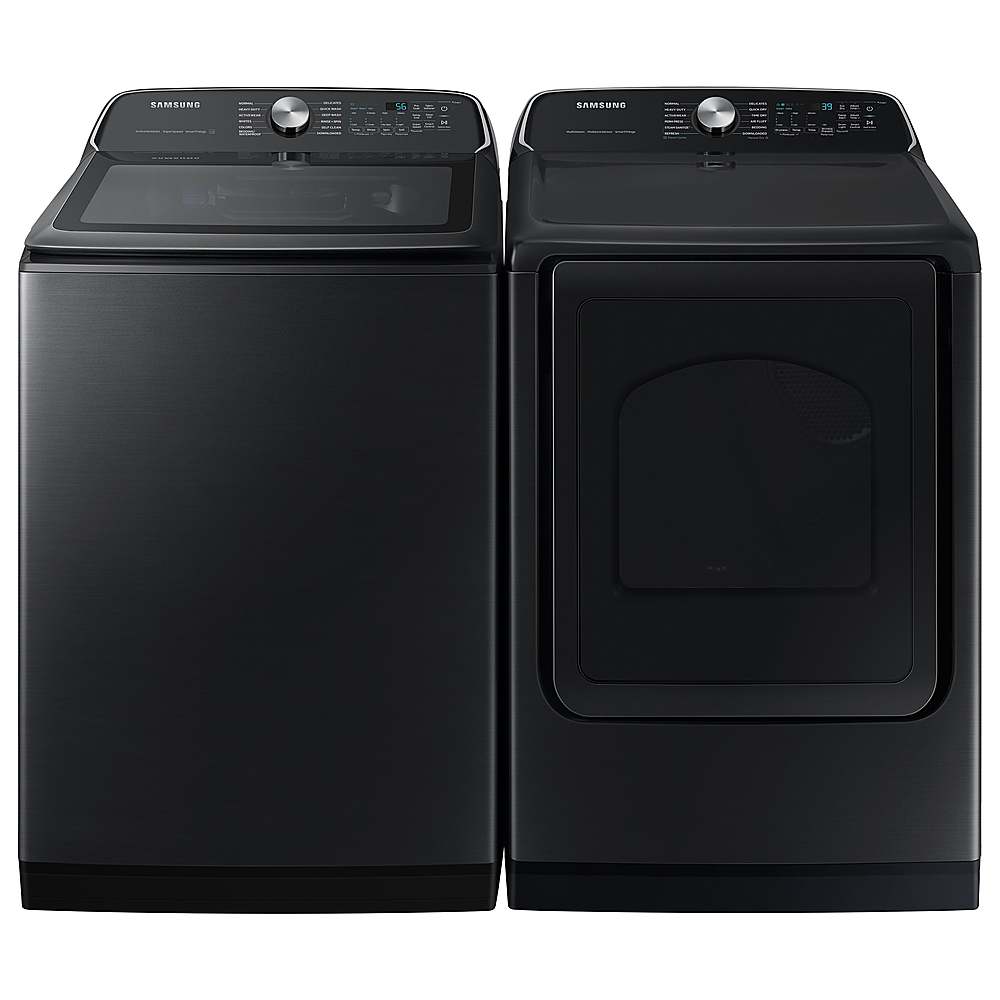 Samsung - 7.4 Cu. Ft. Smart Electric Dryer with Steam Sanitize+ - Black_1