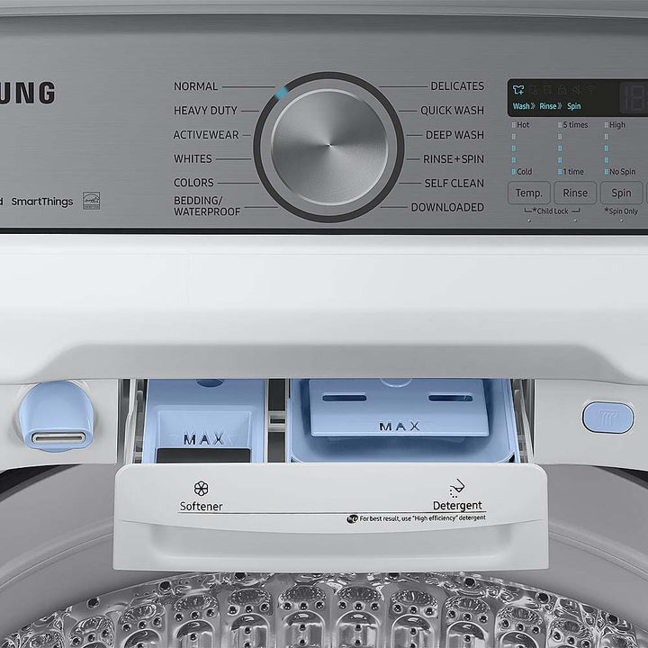 Samsung - 5.5 Cu. Ft. High-Efficiency Smart Top Load Washer with Super Speed Wash - White_4