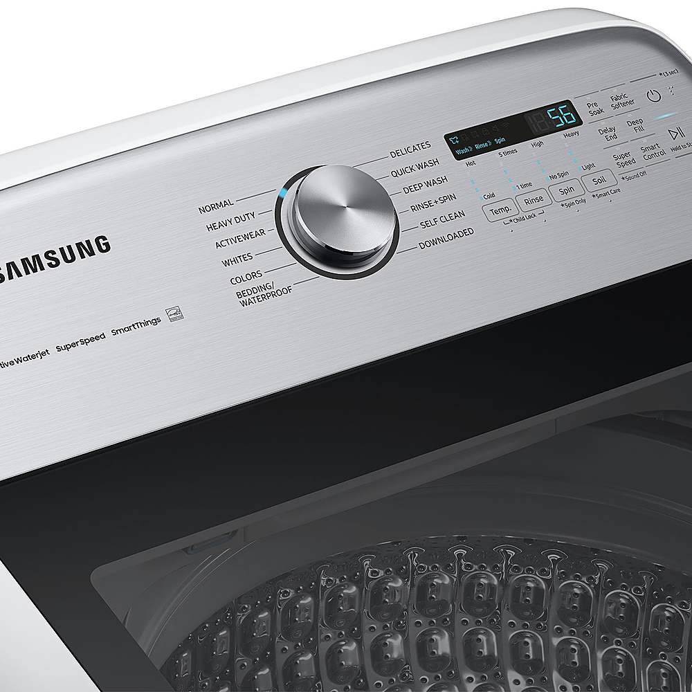 Samsung - 5.5 Cu. Ft. High-Efficiency Smart Top Load Washer with Super Speed Wash - White_2