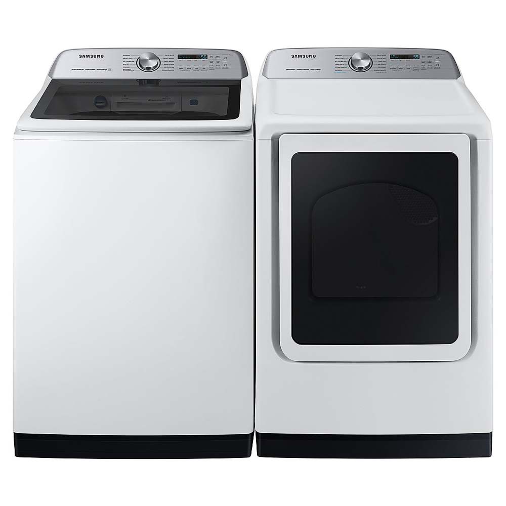 Samsung - 5.5 Cu. Ft. High-Efficiency Smart Top Load Washer with Super Speed Wash - White_1