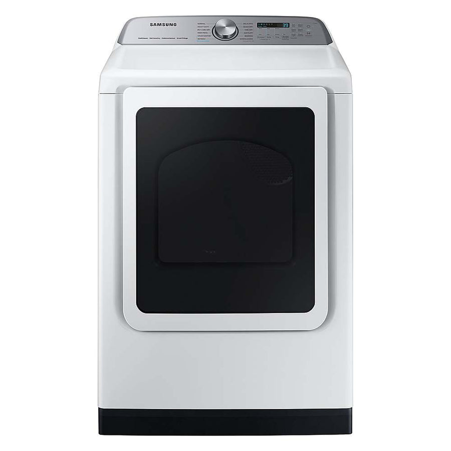 Samsung - 7.4 Cu. Ft. Smart Electric Dryer with Steam Sanitize+ - White_0