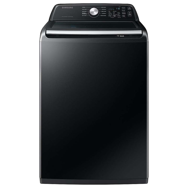 Samsung - 4.6 Cu. Ft. High-Efficiency Smart Top Load Washer with ActiveWave Agitator - Black_0