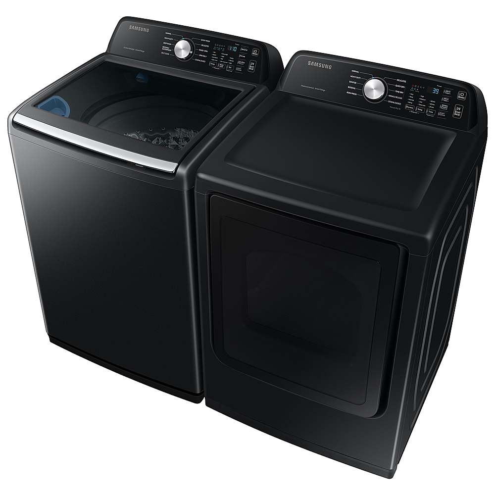Samsung - 4.6 Cu. Ft. High-Efficiency Smart Top Load Washer with ActiveWave Agitator - Black_1