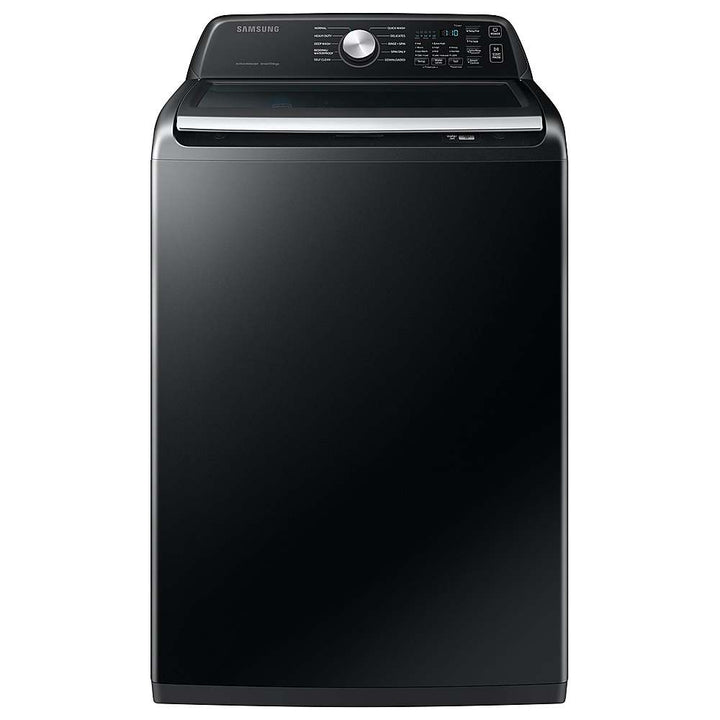 Samsung - 4.7 Cu. Ft. High-Efficiency Smart Top Load Washer with Active WaterJet - Black_0