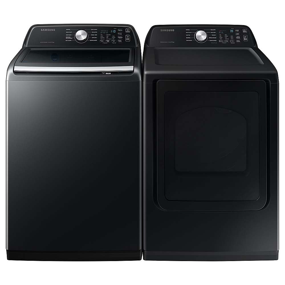 Samsung - 7.4 Cu. Ft. Smart Electric Dryer with Sensor Dry - Black_1
