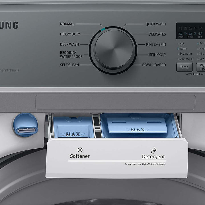 Samsung - 4.6 Cu. Ft. High-Efficiency Smart Top Load Washer with ActiveWave Agitator - White_3