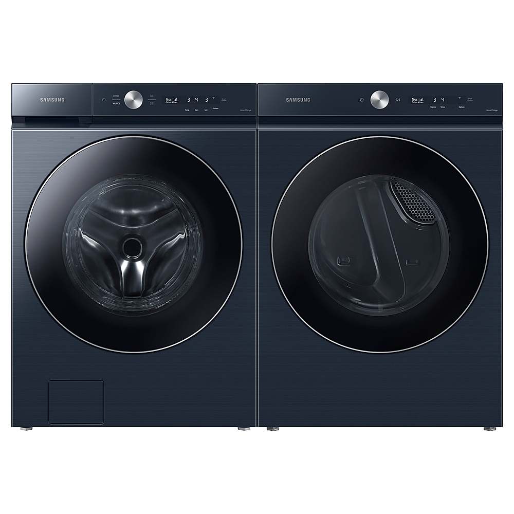 Samsung - BESPOKE 7.6 Cu. Ft. Stackable Smart Gas Dryer with Steam and AI Optimal Dry - Brushed Navy_10