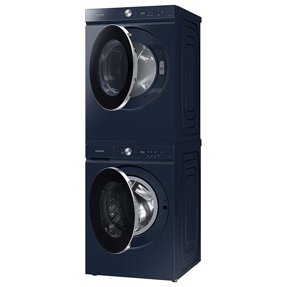 Samsung - BESPOKE 7.6 Cu. Ft. Stackable Smart Gas Dryer with Steam and AI Optimal Dry - Brushed Navy_7