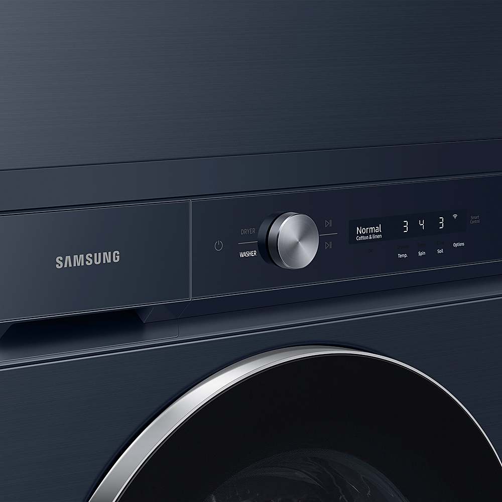 Samsung - BESPOKE 7.6 Cu. Ft. Stackable Smart Gas Dryer with Steam and AI Optimal Dry - Brushed Navy_6