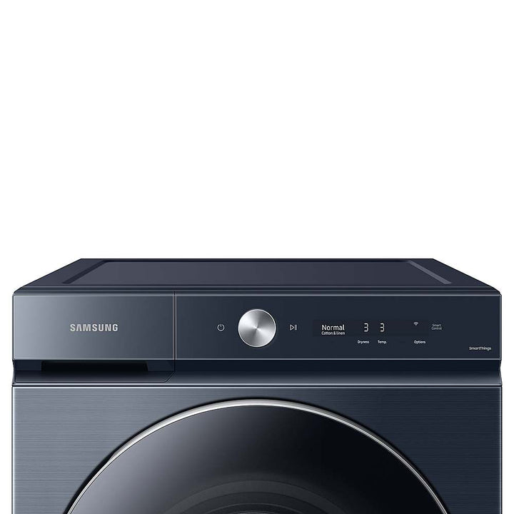 Samsung - BESPOKE 7.8 Cu. Ft. Stackable Smart Electric Dryer with Steam and Ventless Hybrid Heat Pump - Brushed Navy_11