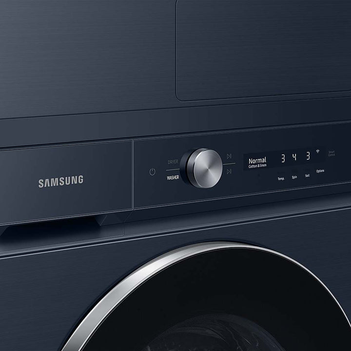 Samsung - BESPOKE 7.8 Cu. Ft. Stackable Smart Electric Dryer with Steam and Ventless Hybrid Heat Pump - Brushed Navy_6