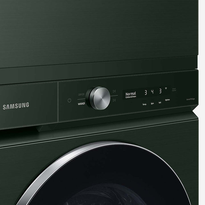 Samsung - BESPOKE 5.3 Cu. Ft. High-Efficiency Stackable Smart Front Load Washer with Steam and AI OptiWash - Forest Green_11