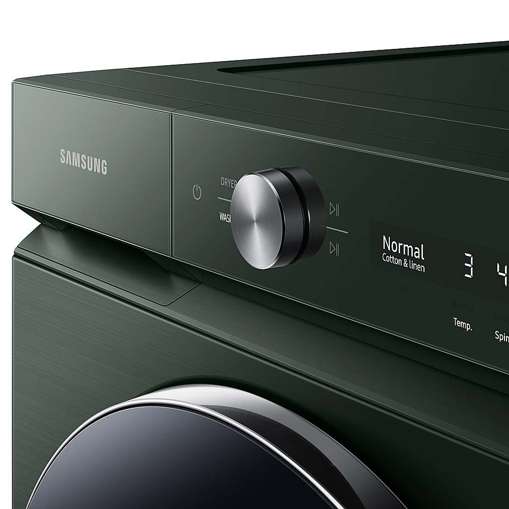 Samsung - BESPOKE 5.3 Cu. Ft. High-Efficiency Stackable Smart Front Load Washer with Steam and AI OptiWash - Forest Green_12