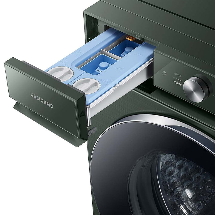 Samsung - BESPOKE 5.3 Cu. Ft. High-Efficiency Stackable Smart Front Load Washer with Steam and AI OptiWash - Forest Green_9