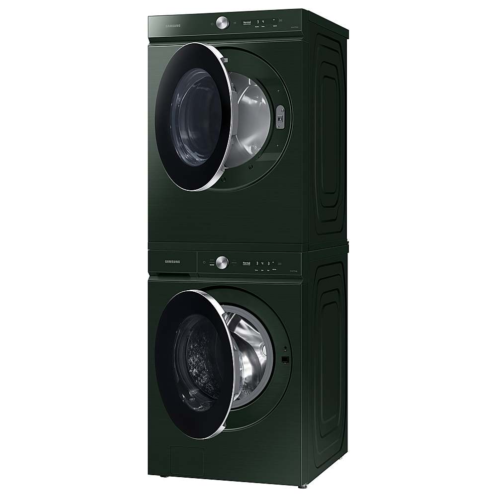 Samsung - BESPOKE 5.3 Cu. Ft. High-Efficiency Stackable Smart Front Load Washer with Steam and AI OptiWash - Forest Green_1