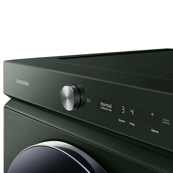 Samsung - BESPOKE 7.6 Cu. Ft. Stackable Smart Electric Dryer with Steam and AI Optimal Dry - Forest Green_12