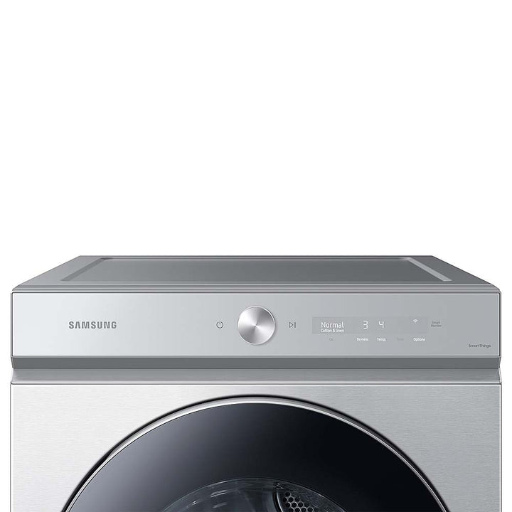 Samsung - BESPOKE 7.6 Cu. Ft. Stackable Smart Gas Dryer with Steam and AI Optimal Dry - Silver Steel_13