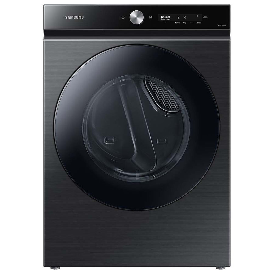 Samsung - BESPOKE 7.6 Cu. Ft. Stackable Smart Gas Dryer with Steam and Super Speed Dry - Brushed Black_0