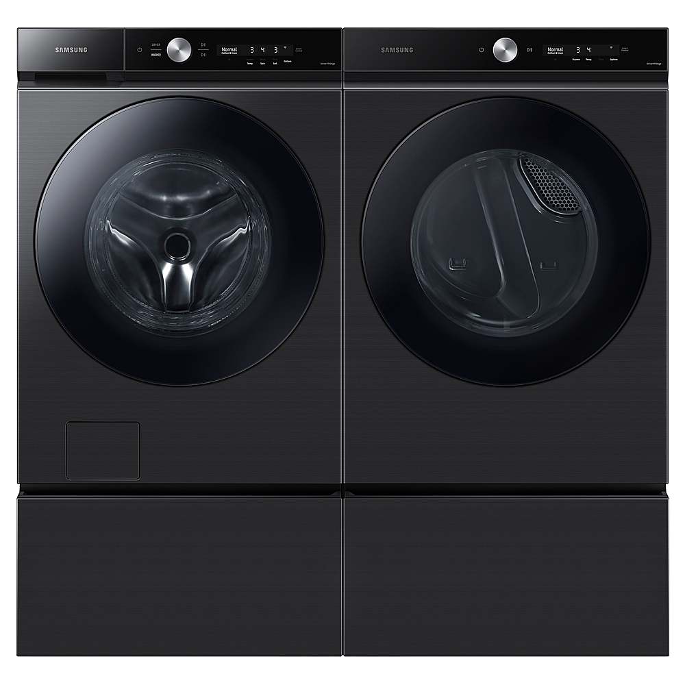 Samsung - BESPOKE 7.6 Cu. Ft. Stackable Smart Gas Dryer with Steam and Super Speed Dry - Brushed Black_7