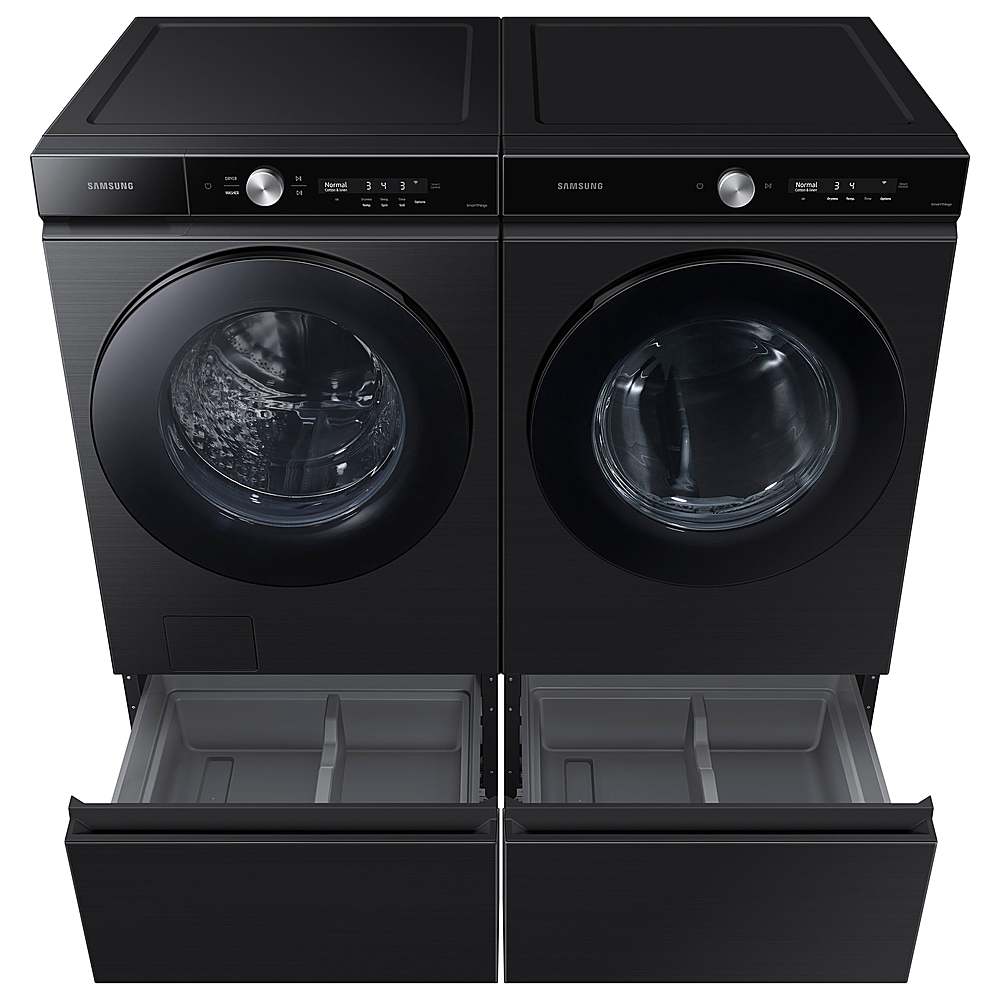 Samsung - BESPOKE 7.6 Cu. Ft. Stackable Smart Gas Dryer with Steam and Super Speed Dry - Brushed Black_3