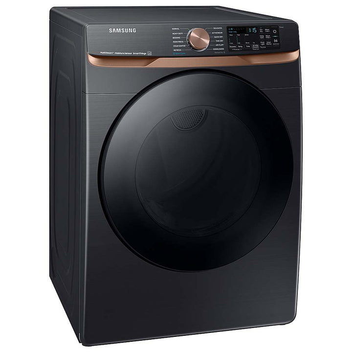 Samsung - 7.5 Cu. Ft. Stackable Smart Gas Dryer with Steam and Sensor Dry - Brushed Black_11