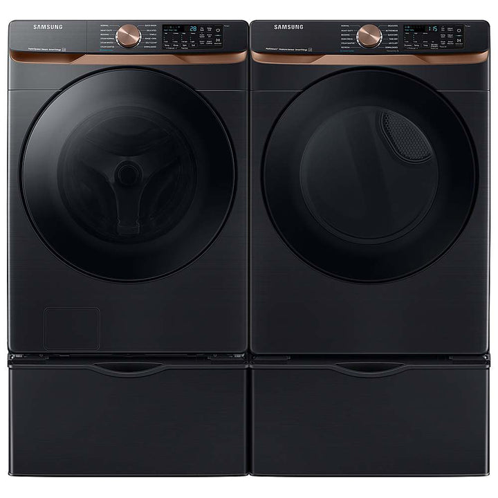 Samsung - 7.5 Cu. Ft. Stackable Smart Gas Dryer with Steam and Sensor Dry - Brushed Black_5