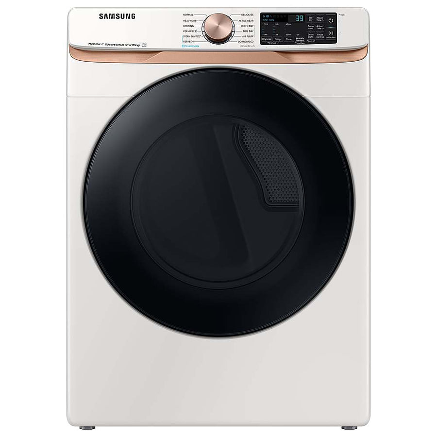 Samsung - 7.5 Cu. Ft. Stackable Smart Electric Dryer with Steam and Sensor Dry - Ivory_0