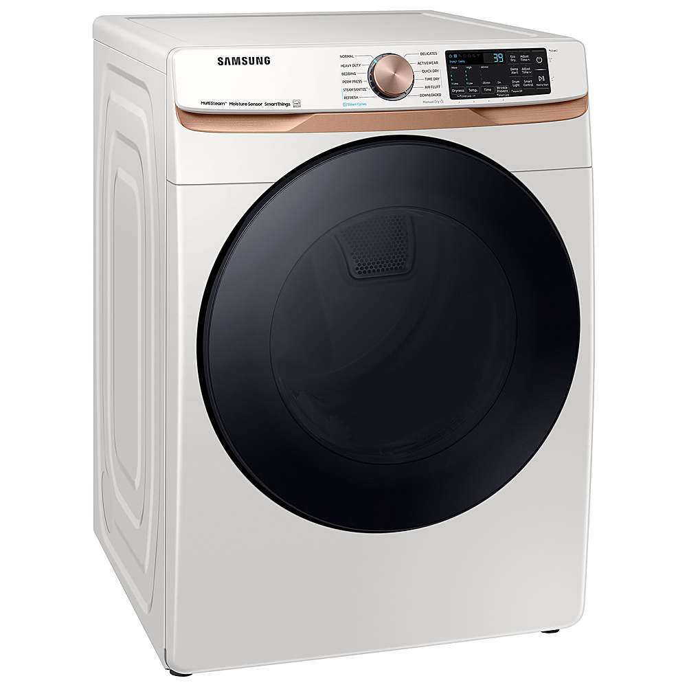 Samsung - 7.5 Cu. Ft. Stackable Smart Electric Dryer with Steam and Sensor Dry - Ivory_10