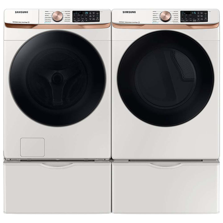 Samsung - 7.5 Cu. Ft. Stackable Smart Electric Dryer with Steam and Sensor Dry - Ivory_7