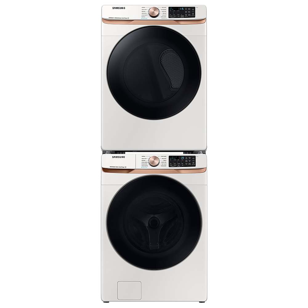 Samsung - 7.5 Cu. Ft. Stackable Smart Electric Dryer with Steam and Sensor Dry - Ivory_4