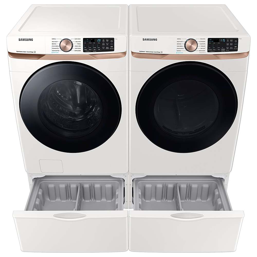 Samsung - 7.5 Cu. Ft. Stackable Smart Electric Dryer with Steam and Sensor Dry - Ivory_5