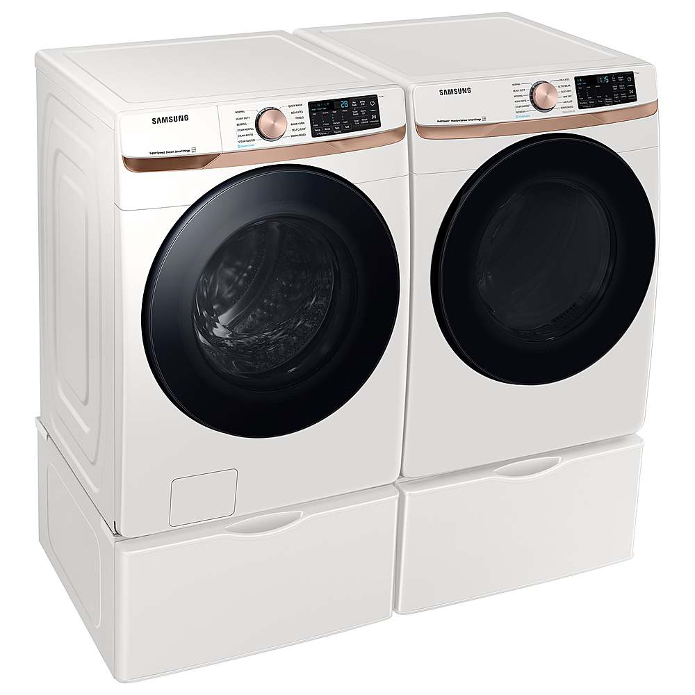 Samsung - 7.5 Cu. Ft. Stackable Smart Electric Dryer with Steam and Sensor Dry - Ivory_3