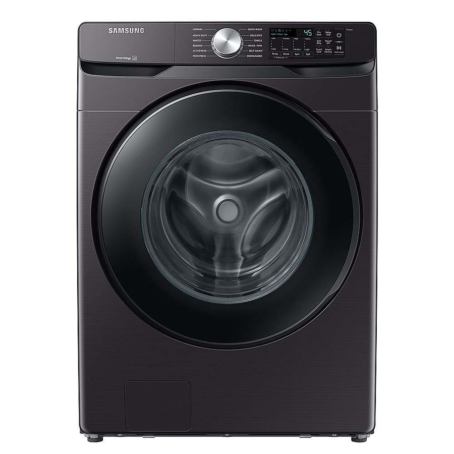 Samsung - 5.1 Cu. Ft. High-Efficiency Stackable Smart Front Load Washer with Vibration Reduction Technology+ - Brushed Black_0